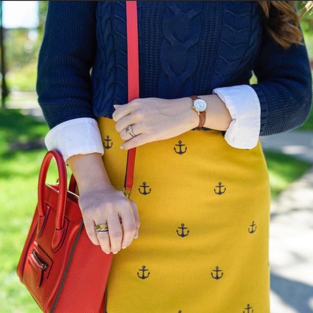 Vineyard Vines Yellow Anchor Skirt